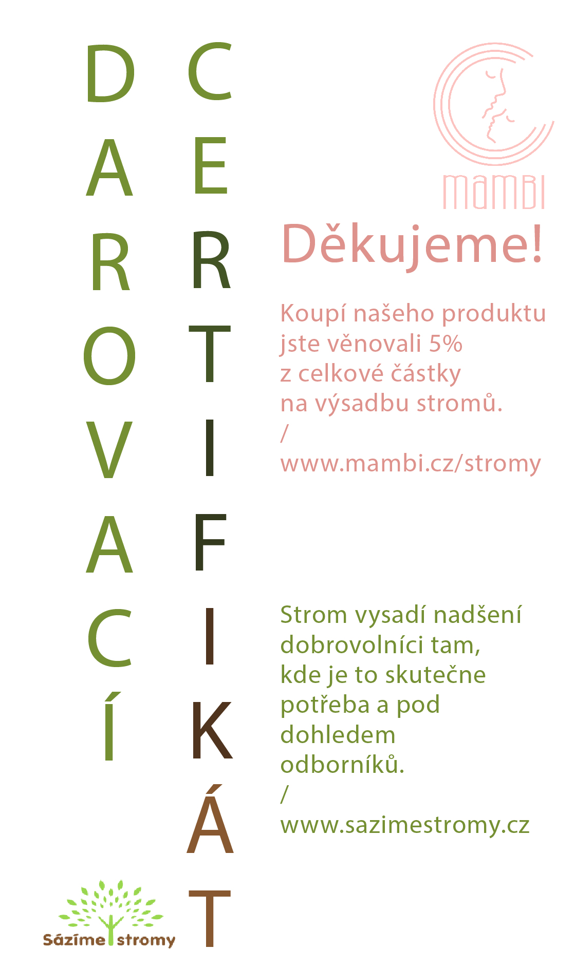 darovaci certifikat